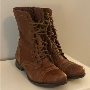Steve Madden Leather Combat Boots